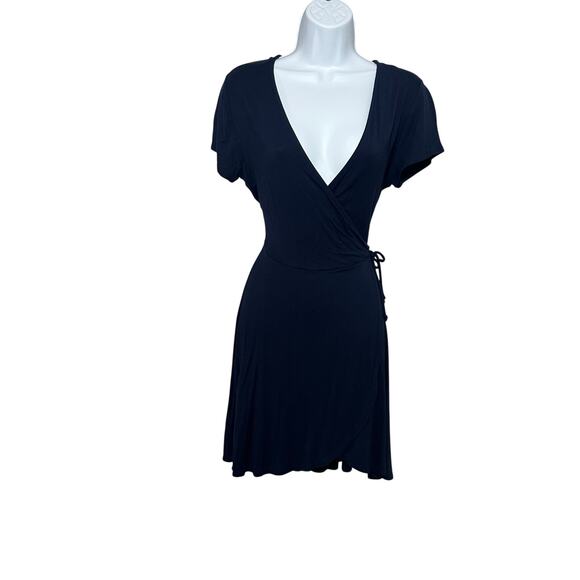 Navy Blue Wrap Dress - Picture 7 of 10